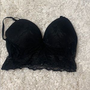 Black lace Guess crop top